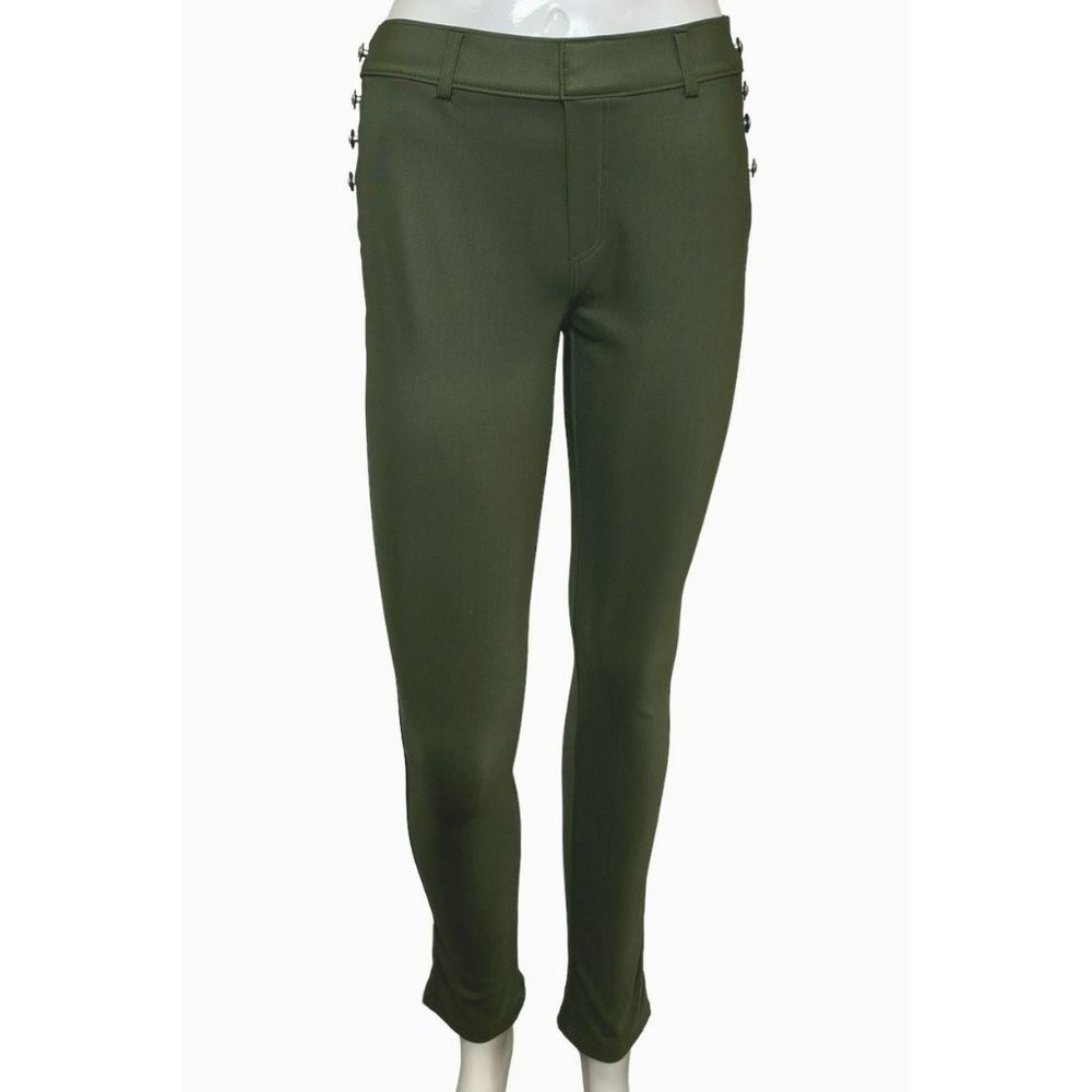 Indero Take the Day On Jegging Style Pants Olive Green Size M/L NWT